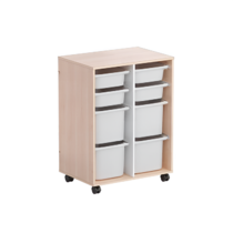 Тумба мобильная для пособий (бук/белый) - «globural.ru» - Можайск