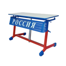 Стол ученический двухместный "Патриот-2о" на газовом лифте (р.гр. № 3-7 и наклоном столешницы) - «globural.ru» - Можайск