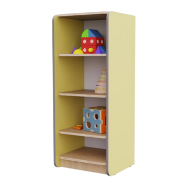 Открытый шкаф с полками из коллекции мебели «НЕГА» (цвет желтый) - «globural.ru» - Можайск