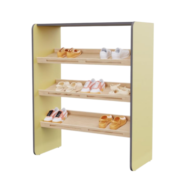 Полка для обуви во входную группу из коллекции мебели «НЕГА» (цвет желтый) - «globural.ru» - Можайск