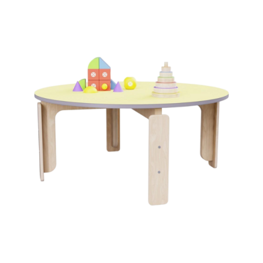 Круглый растущий стол из коллекции «НЕГА» р.гр.  0-1 (цвет желтый) - «globural.ru» - Можайск