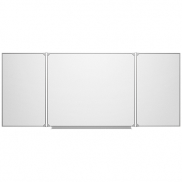 Доска магнитно-маркерная настенная трехэлементная белая полимерная - «globural.ru» - Можайск