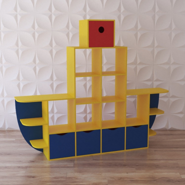 Стеллаж для игрушек "Пароход" - «globural.ru» - Можайск