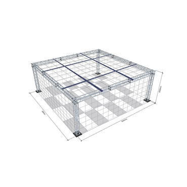 Огражденное пространство с защитной сеткой для безопасного пилотирования 8х8х3м  - «globural.ru» - Можайск