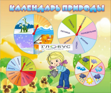 Стенд "Календарь природы" (вариант 1) - «globural.ru» - Можайск