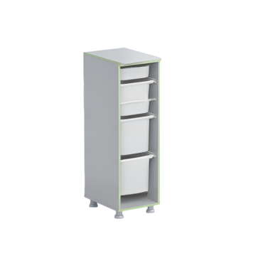 Стеллаж с лотками Робик 001 (серый) - «globural.ru» - Можайск