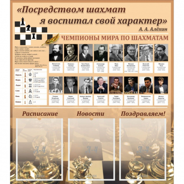 "Шахматы" тематический стенд - «globural.ru» - Можайск