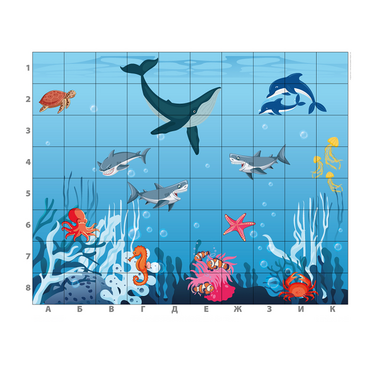 Коврик для логобота Пчелка "Животные морей и океанов" - «globural.ru» - Можайск